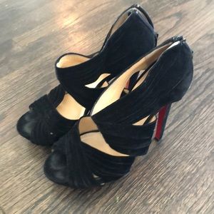 Christian Louboutin suede platform sandals